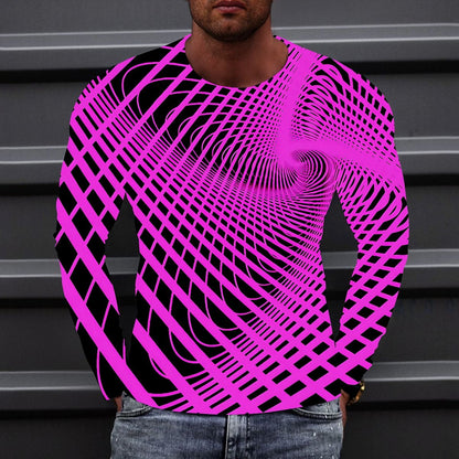 Men's Dynamic Optical Illusion Graphic Tee