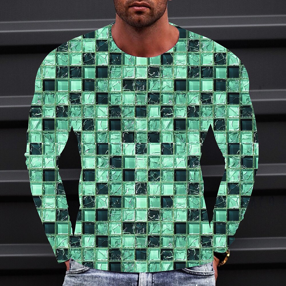Men's Metallic Gradient Style Graphic Tee