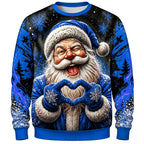 Santa Christmas Party Graphic Crewneck Sweatshirt