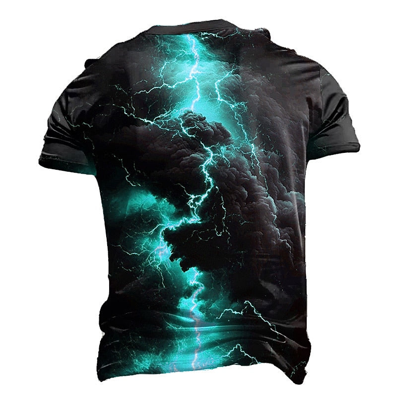 Men's Electric Illusion Lightning Graphic Tee