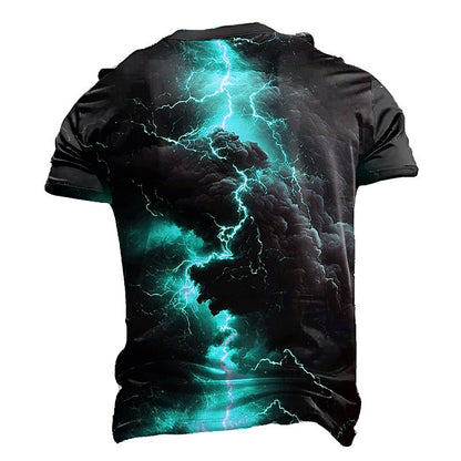 Men's Electric Illusion Lightning Graphic Tee