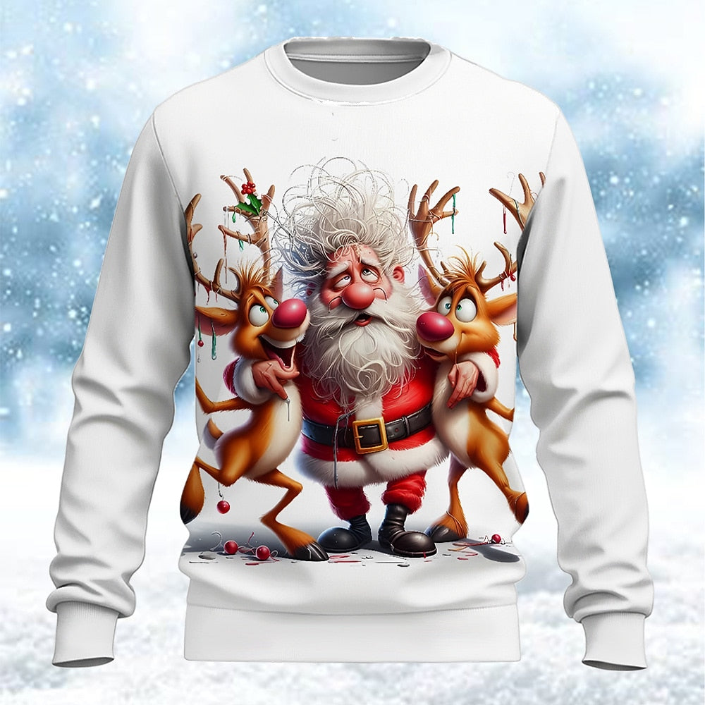 Men's Christmas Santa Relaxed Sweatshirt