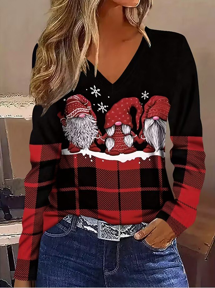 Women's Christmas Graphic Modern Shirt