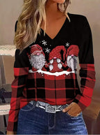 Women's Christmas Graphic Modern Shirt
