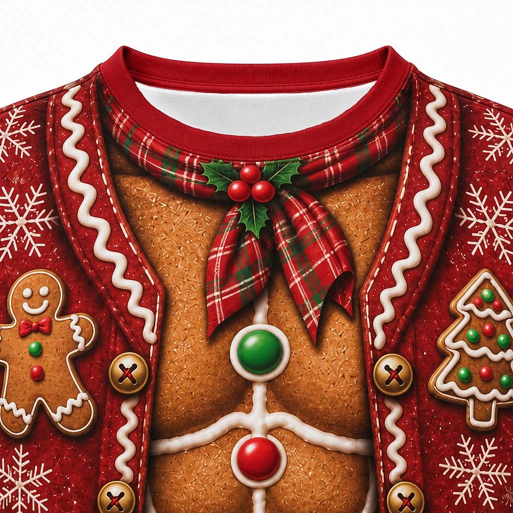 Christmas Gingerbread Man Funny Graphic T-Shirt