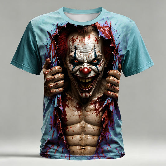 Men's Creepy Clown Optical Illusion T-Shirt