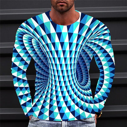 Men's Dynamic Optical Illusion Graphic Tee