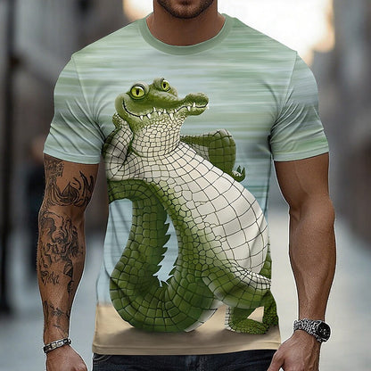 Men's Bold Crocodile Adventure Graphic Tee