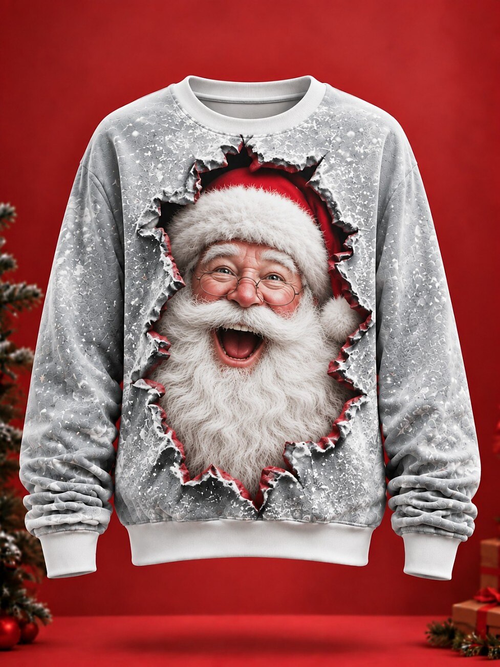 Christmas Tie Dye Casual Sweatshirt