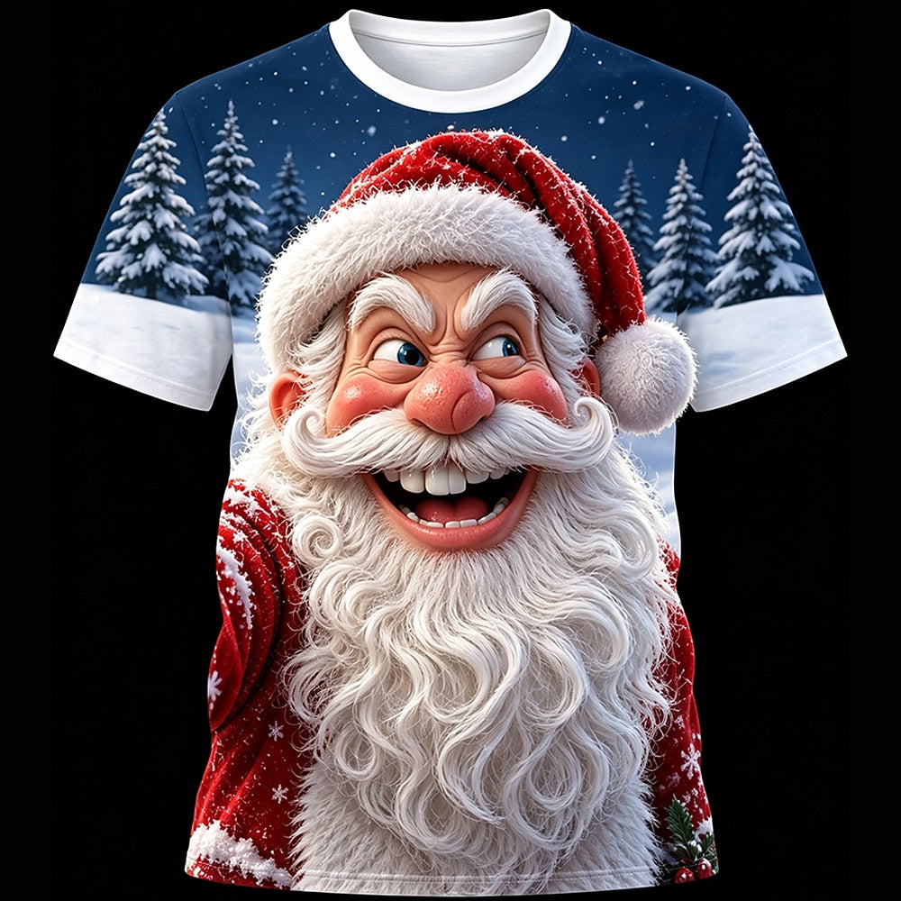 Men's Christmas Santa Daily Graphic Tee