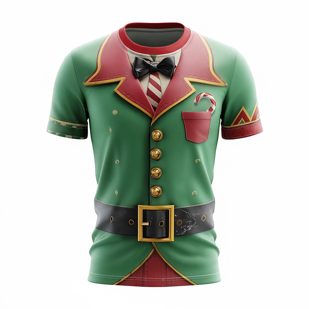 Men's Christmas Elf Candy Cane T-Shirt