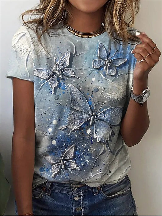 Women's Modern Butterfly Graphic Tee