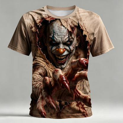 Men's Creepy Clown Optical Illusion Shirt