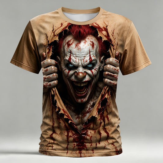 Men's Evil Clown Visual Graphic Tee