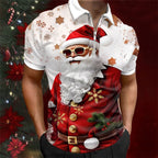 Santa Claus Christmas Zip Golf Polo