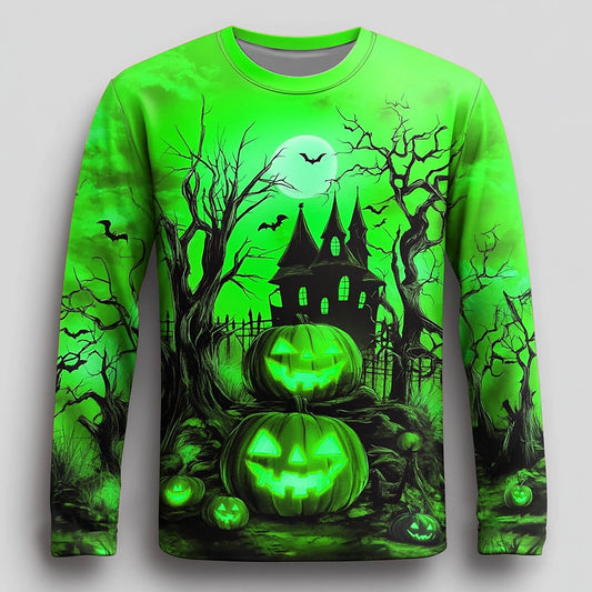Men's Halloween Pumpkin Graphic Longsleeve