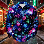 Snowflake Christmas Light Button Shirt