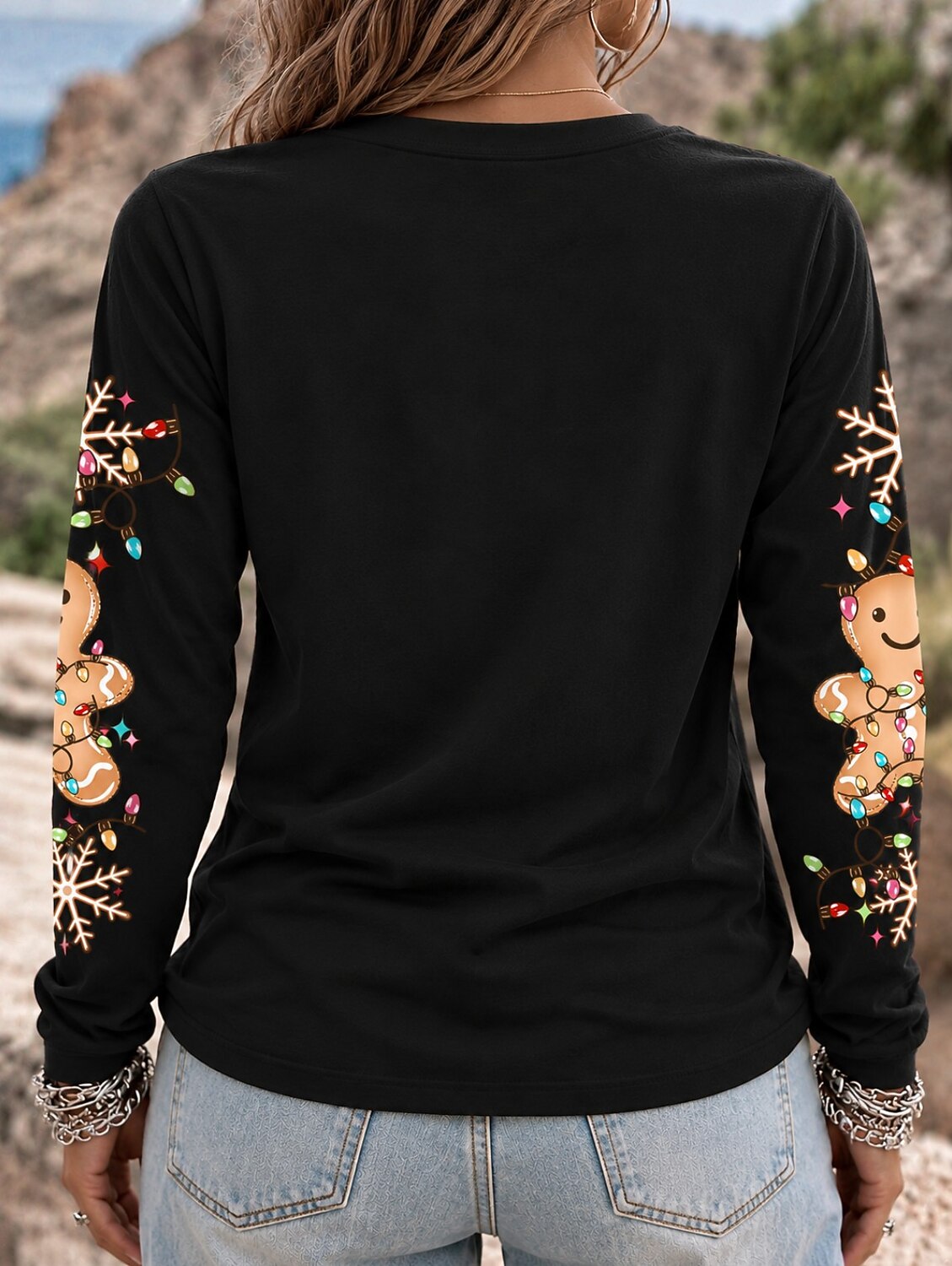 Black Santa Claus Graphic Christmas Shirt