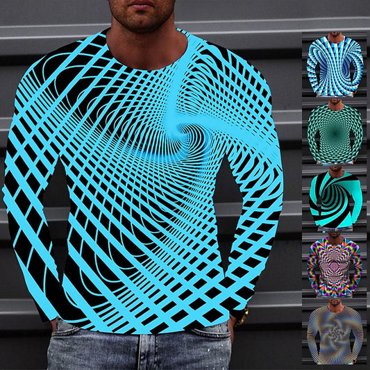 Men's Dynamic Optical Illusion Graphic Tee