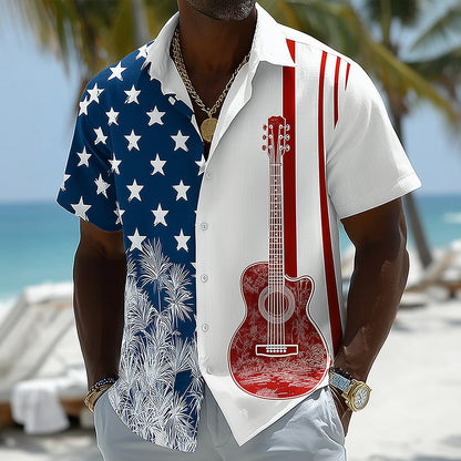 Men's American Flag Short Sleeve Shirt