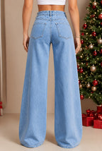 Women's Santa Christmas Tree Denim Jeans