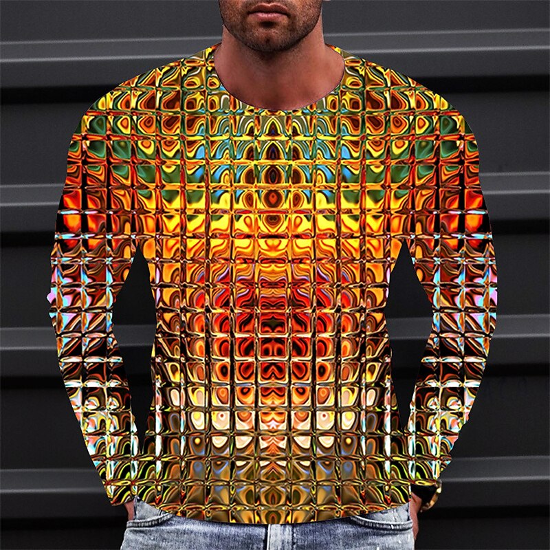 Men's Metallic Gradient Style Graphic Tee