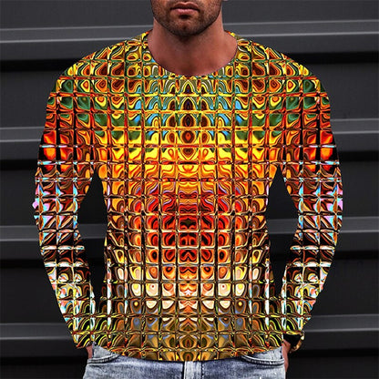 Men's Metallic Gradient Style Graphic Tee
