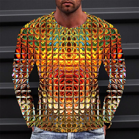 Men's Metallic Gradient Style Graphic Tee