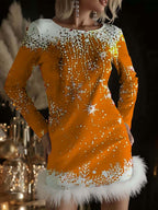 Women's Christmas Festive Vintage Dress