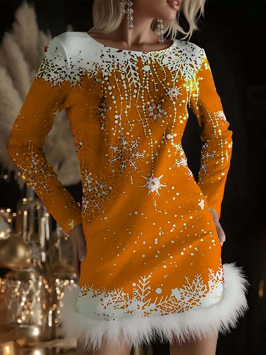 Women's Christmas Festive Vintage Dress