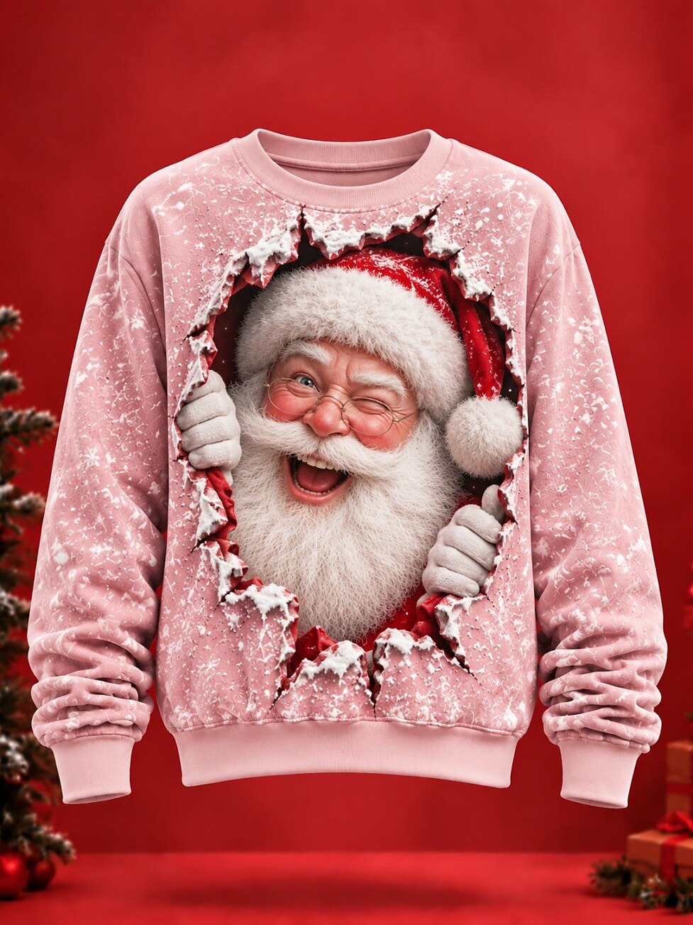 Christmas Tie Dye Casual Sweatshirt