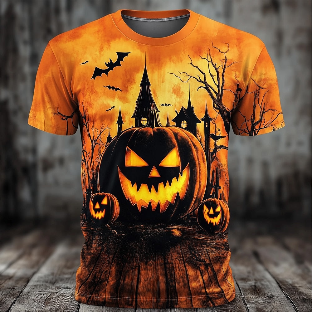 Men's Halloween Wicked Pumpkin Graphic Tee