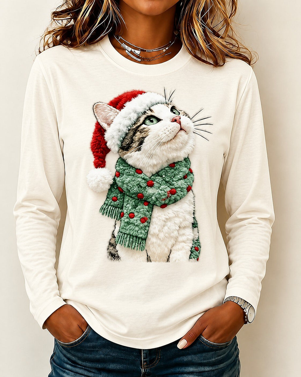 Santa Claus Tree Graphic Christmas Shirt