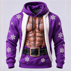 Men's Muscle Christmas Graphic Hoodie