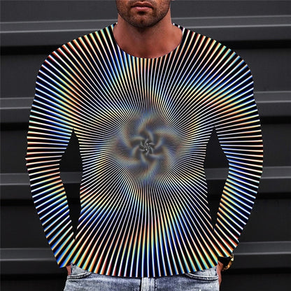 Men's Dynamic Optical Illusion Graphic Tee
