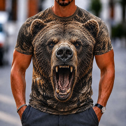 Men's Wild Lion Animal Graphic Tee