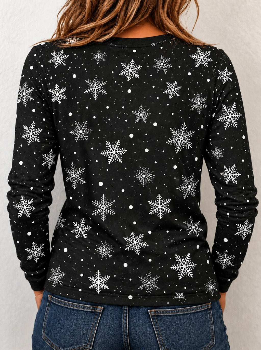Christmas Dog Graphic Long Sleeve Shirt