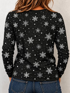 Christmas Dog Graphic Long Sleeve Shirt