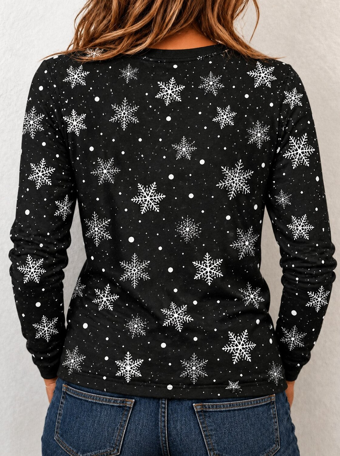 Christmas Dog Graphic Long Sleeve Shirt