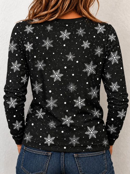 Christmas Dog Graphic Long Sleeve Shirt