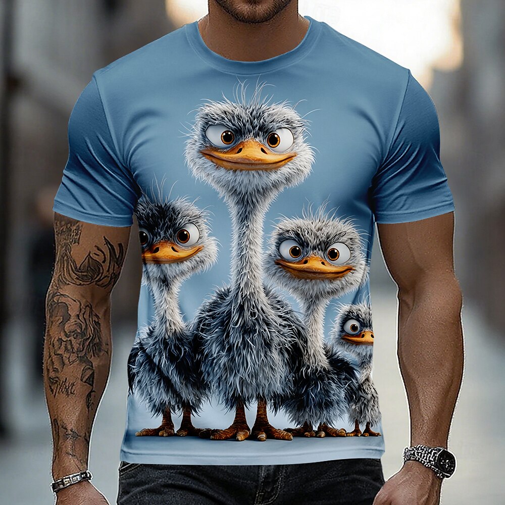 Men's Wild Ostrich Safari Graphic Tee