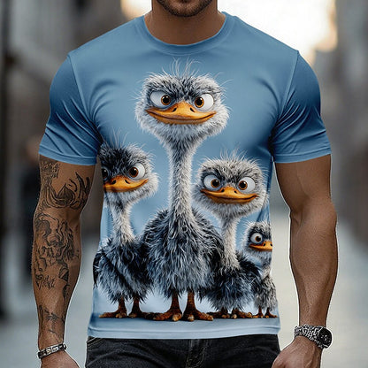 Men's Wild Ostrich Safari Graphic Tee