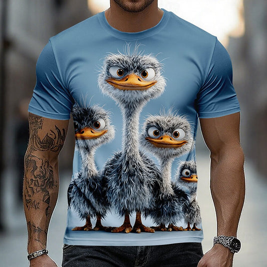 Men's Wild Ostrich Safari Graphic Tee