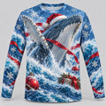 Men's Whale Christmas Long Sleeve Tee