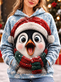 Women's Christmas Animal Casual Hoodie