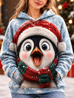 Women's Christmas Animal Casual Hoodie