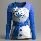 Women's Snowman Christmas Vintage Graphic Tee