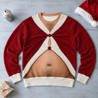 Christmas Santa Fake Belly Longsleeve Sweatshirt