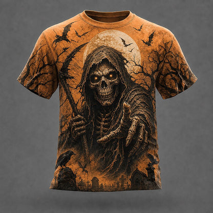 Men's Horror Grim Reaper Skull Tee