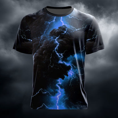 Men's Electric Illusion Lightning Graphic Tee